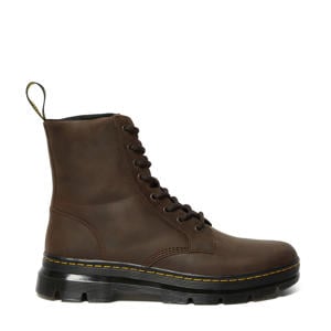 leren veterboots Dark Brown Crazy Horse