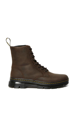 leren veterboots Dark Brown Crazy Horse