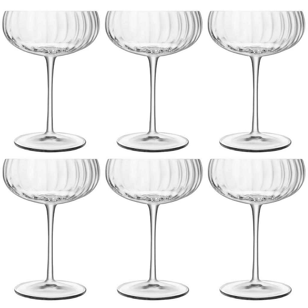 Luigi Bormioli Champagneglazen - Flutes - Champagnecoupe - Speakeasies - 300 ml - 6 Stuks