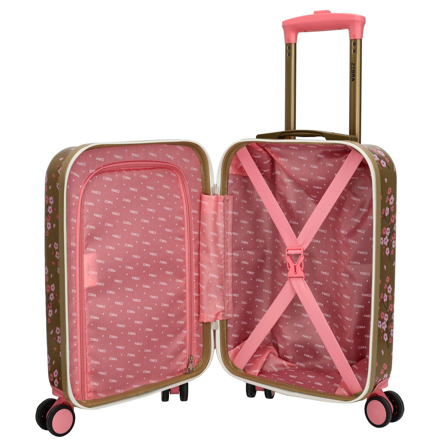 Zebra Trends trolley met all-over pint goudkleurig