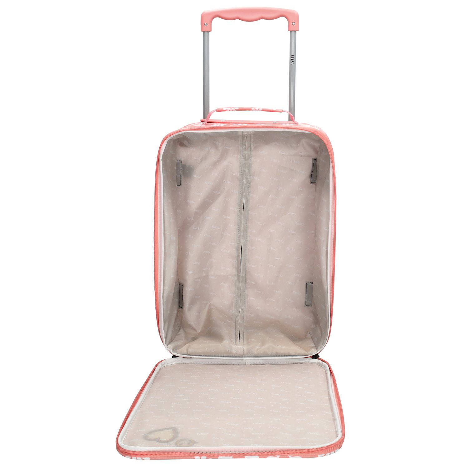 Zebra Trends trolley met bloemenprint roze