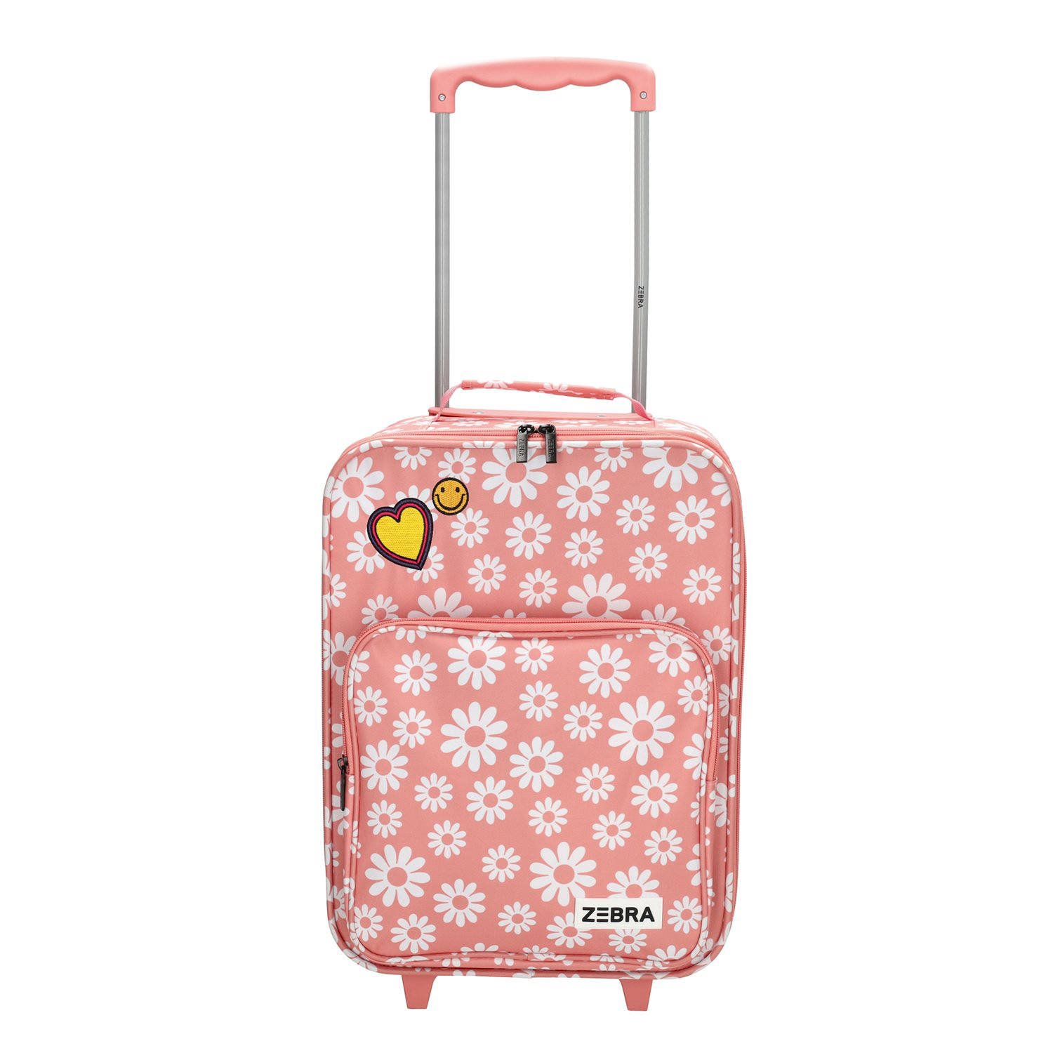 Zebra Trends trolley met bloemenprint roze