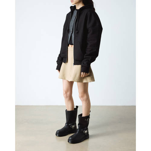 Dr. Martens Anistone Hi leren bikerboots zwart afbeelding