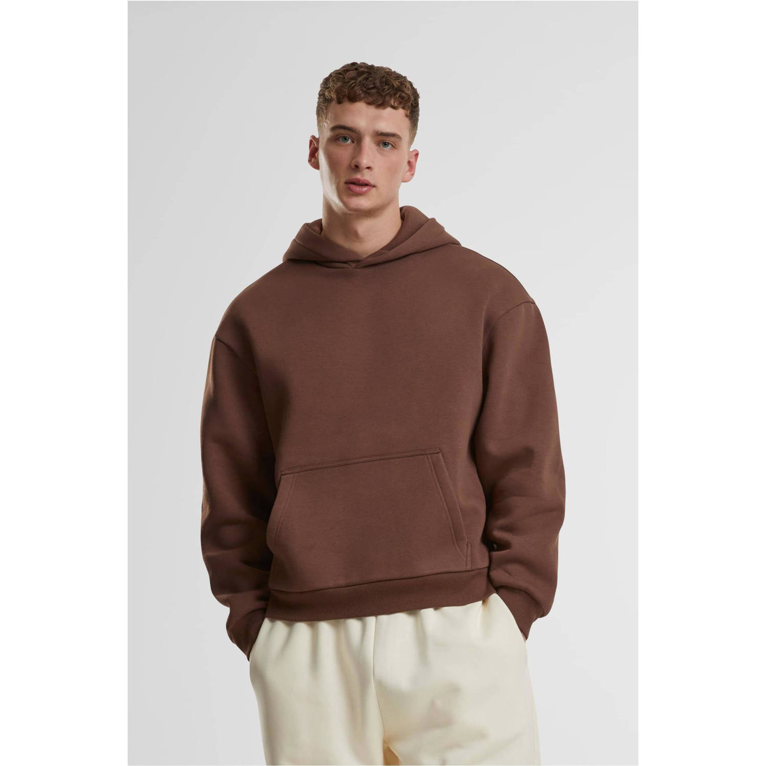 Urban Classics hoodie donkerbruin