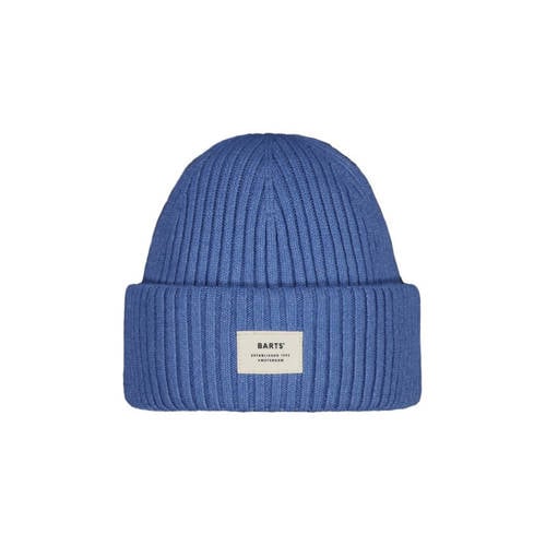 Barts gebreide muts blauw afbeelding