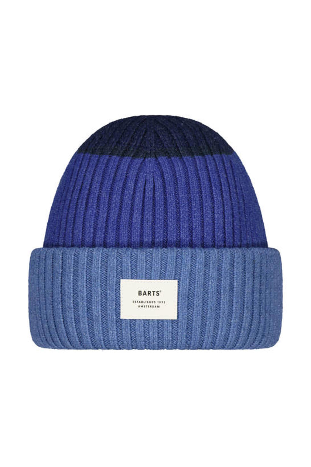 Barts gebreide muts blauw