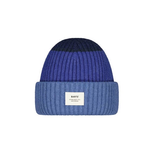 Barts gebreide muts blauw afbeelding