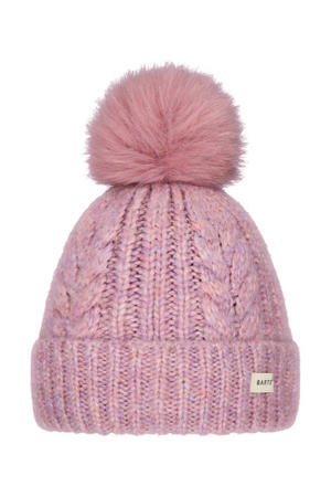 gebreide muts roze