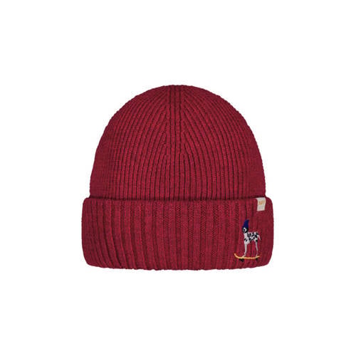 Barts rib gebreide muts rood afbeelding