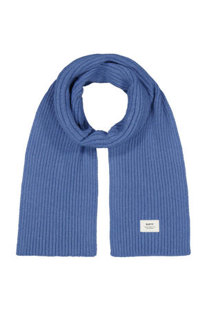 gebreide sjaal blauw