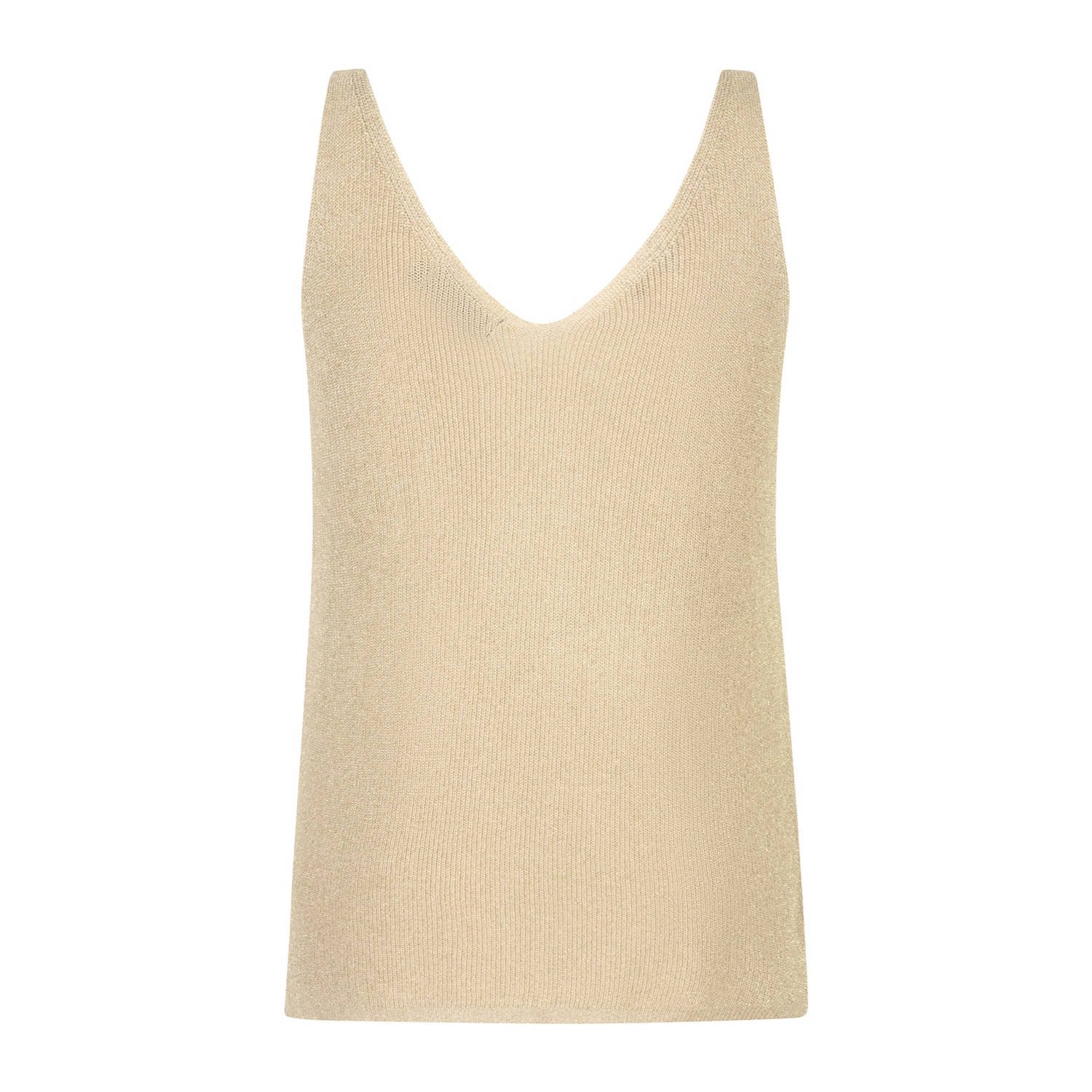 Ydence top beige met lurex