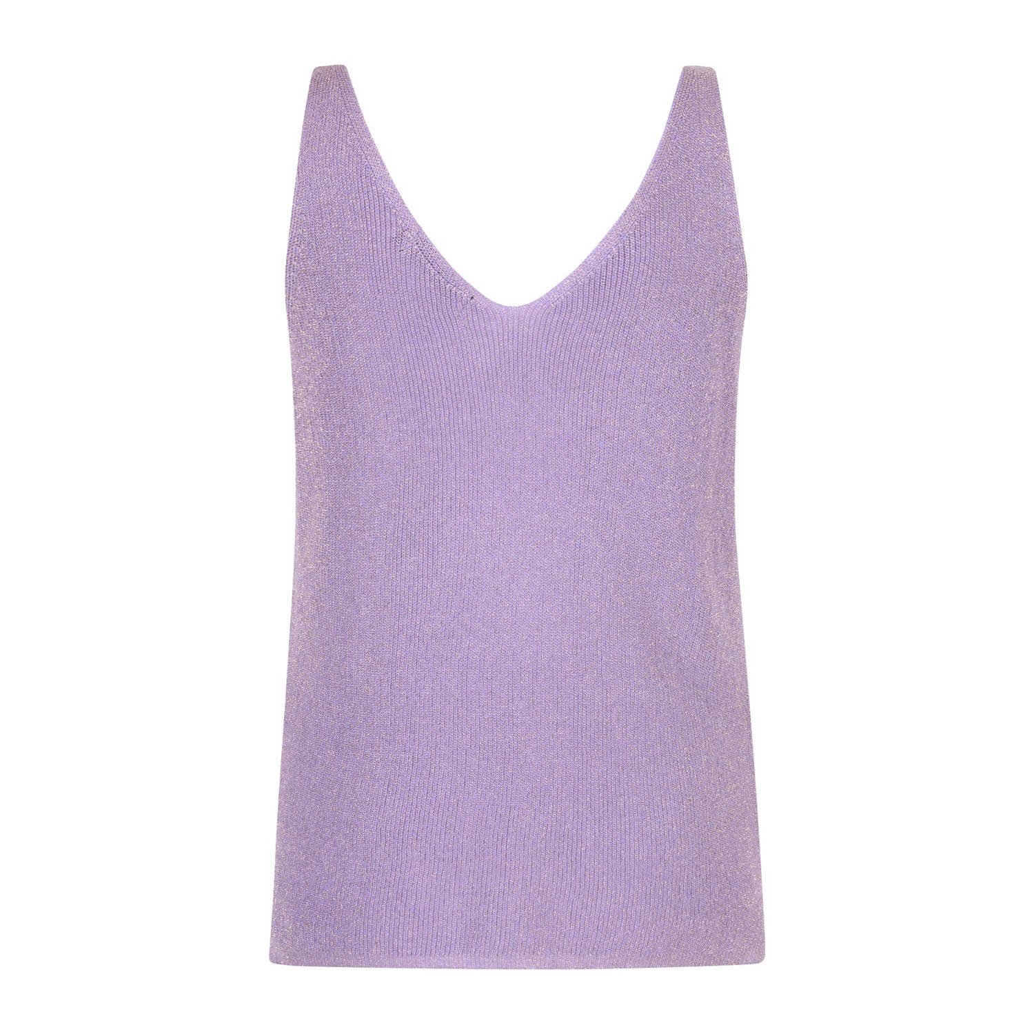 Ydence top lila met lurex