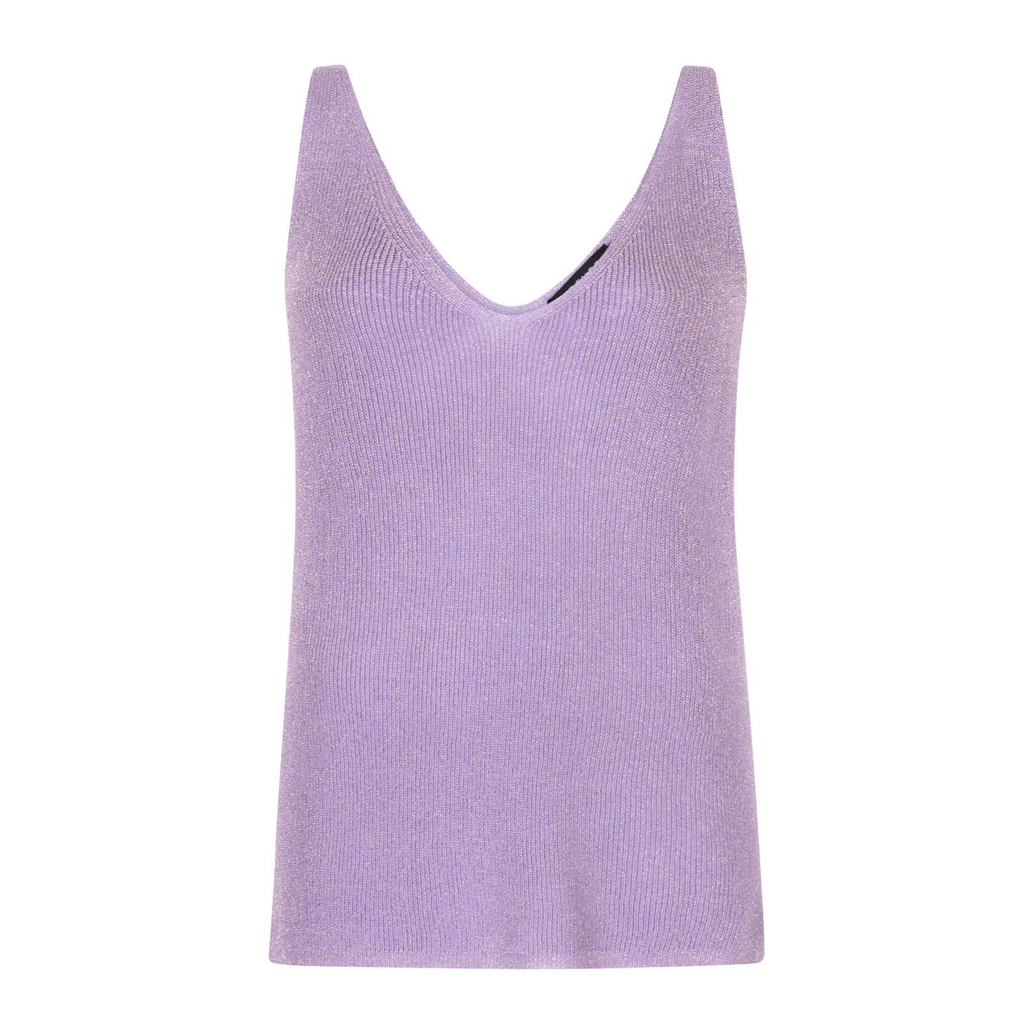 Ydence top lila met lurex