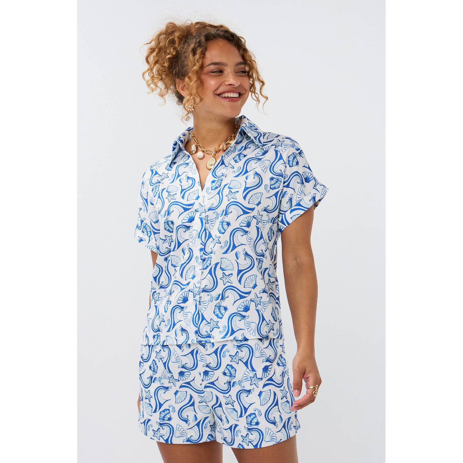 Ydence blouse blauw