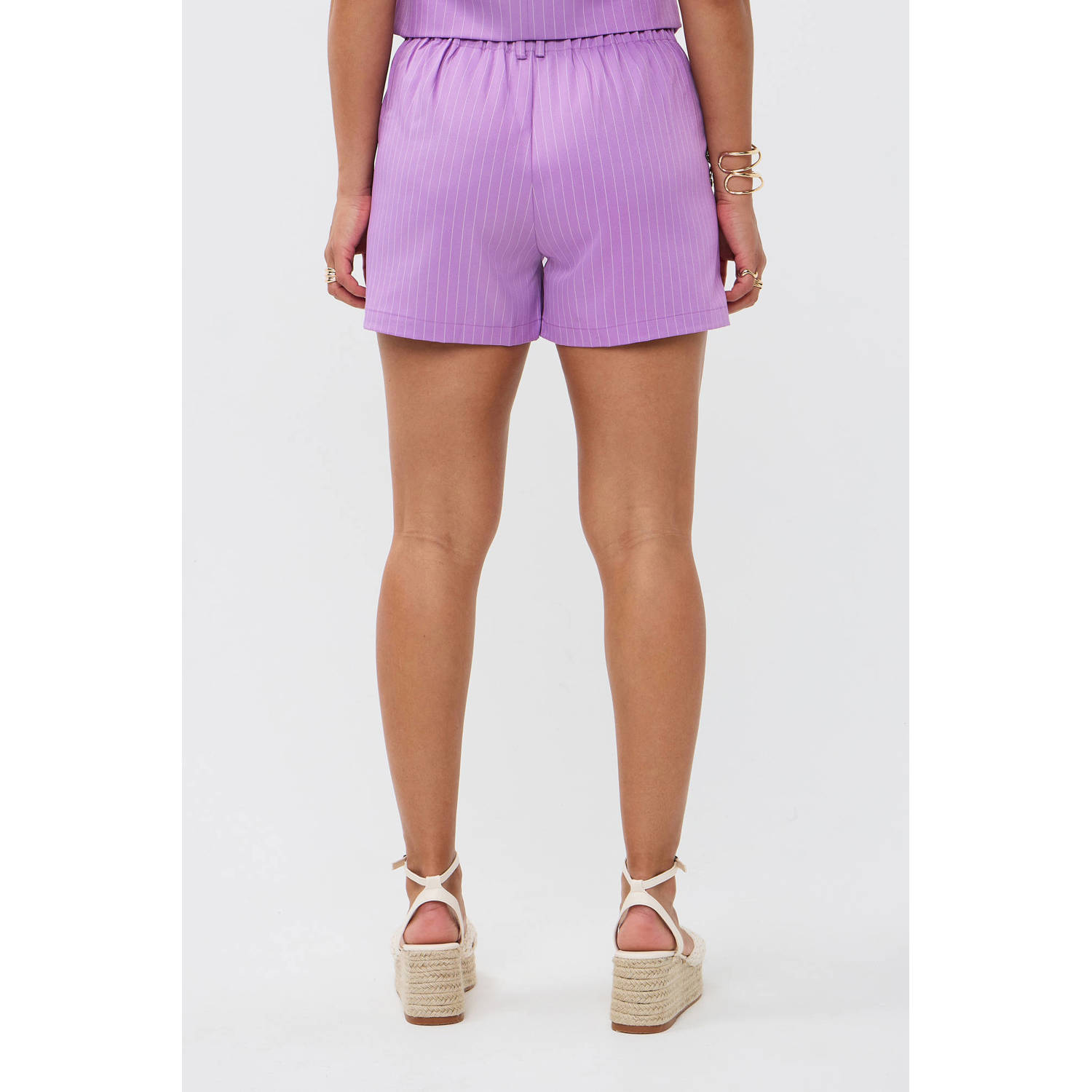 Ydence straight high waist casual short lila