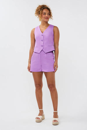 straight high waist casual short lila