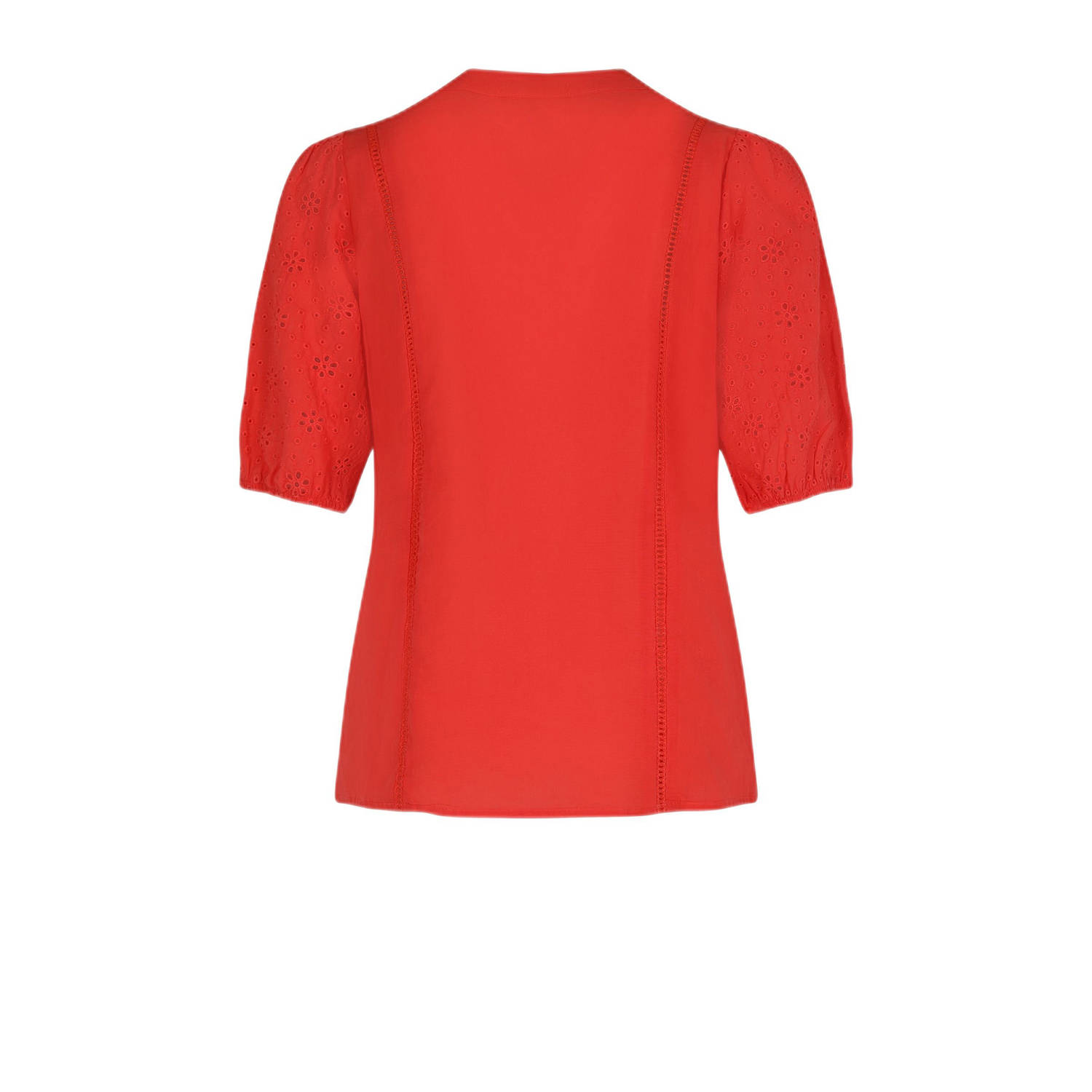 Elvira Collections blouse rood broderie