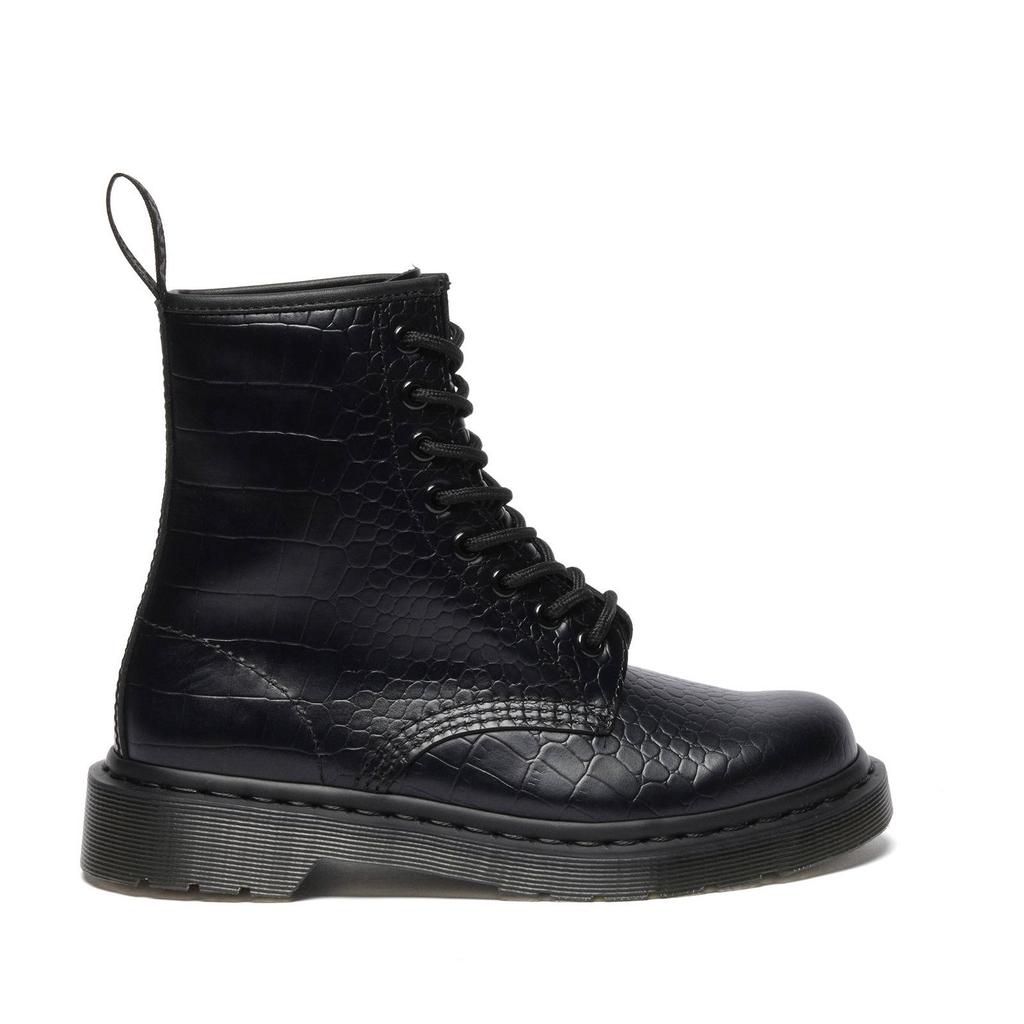 Zwarte dames Dr. Martens 1460 Croco leren veterboots