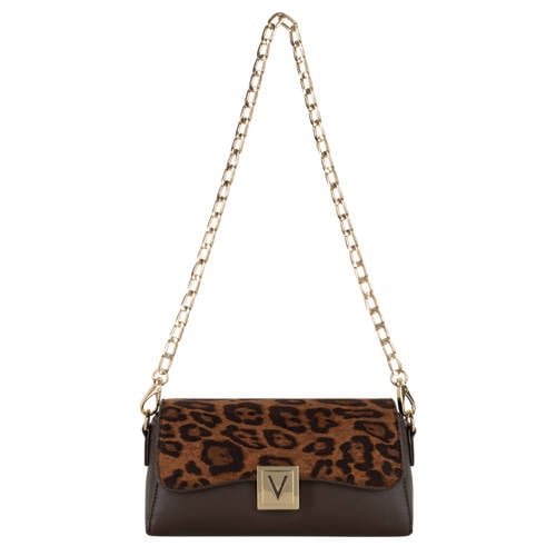 Valentino Bags schoudertas Evissa met panterprint donkerbruin afbeelding
