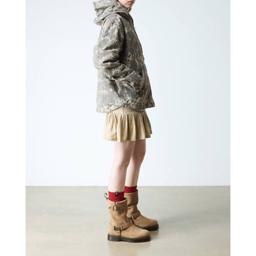 Dr. Martens Anistone Hi Pull On suède bikerboots Savannah Tan afbeelding