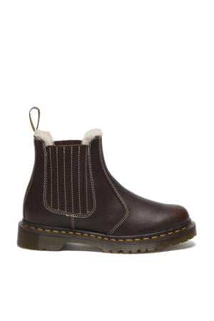 2976 Leonore II gevoerde leren chelsea boots Dark Brown Grizzly