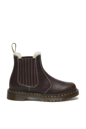 2976 Leonore II gevoerde leren chelsea boots Dark Brown Grizzly