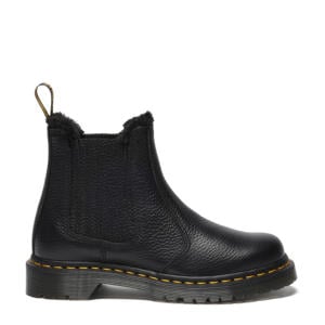 2976 Leonore II gevoerde leren chelsea boots zwart