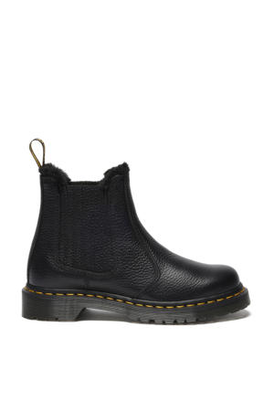 2976 Leonore II gevoerde leren chelsea boots zwart