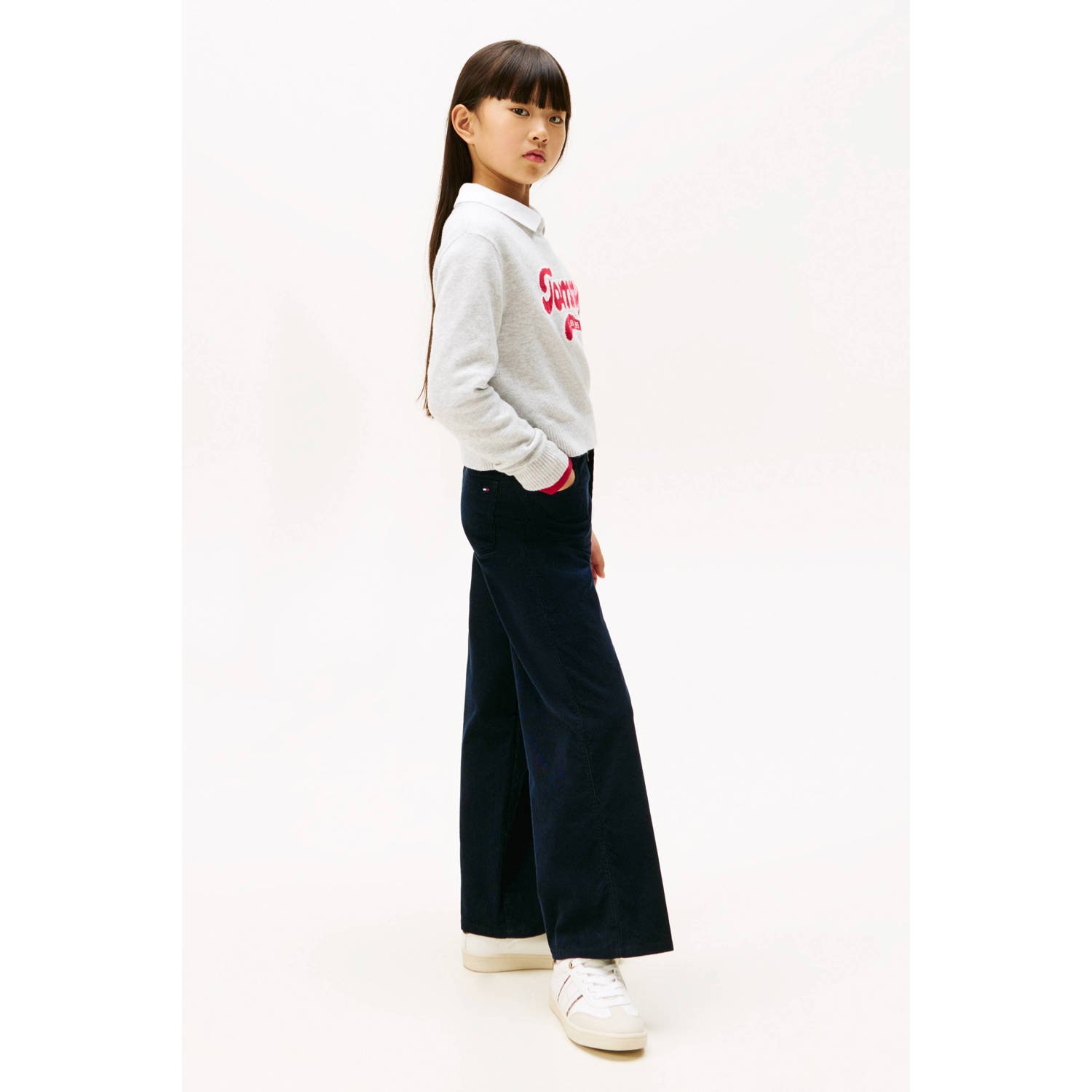 Tommy Hilfiger corduroy casual broek marine