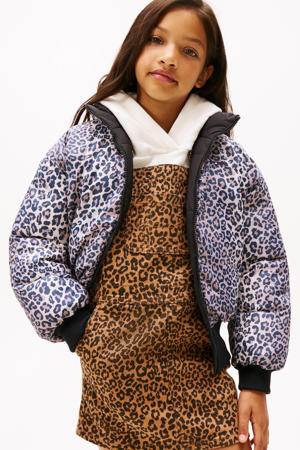 reversible winterjas zwart/lichtroze