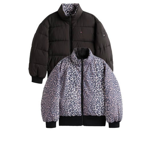 Tommy Hilfiger reversible winterjas zwart/lichtroze afbeelding