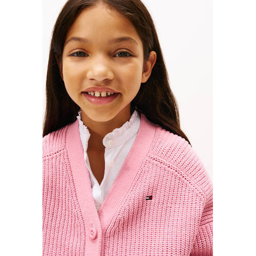 Tommy Hilfiger vest roze gebreid afbeelding