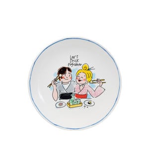 serveerbordje Sushi (Ø18 cm) - Let's stick together