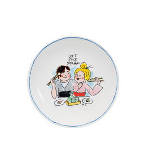 serveerbordje Sushi (Ø18 cm) - Let's stick together