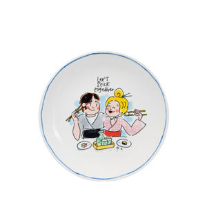 serveerbordje Sushi (Ø18 cm) - Let's stick together