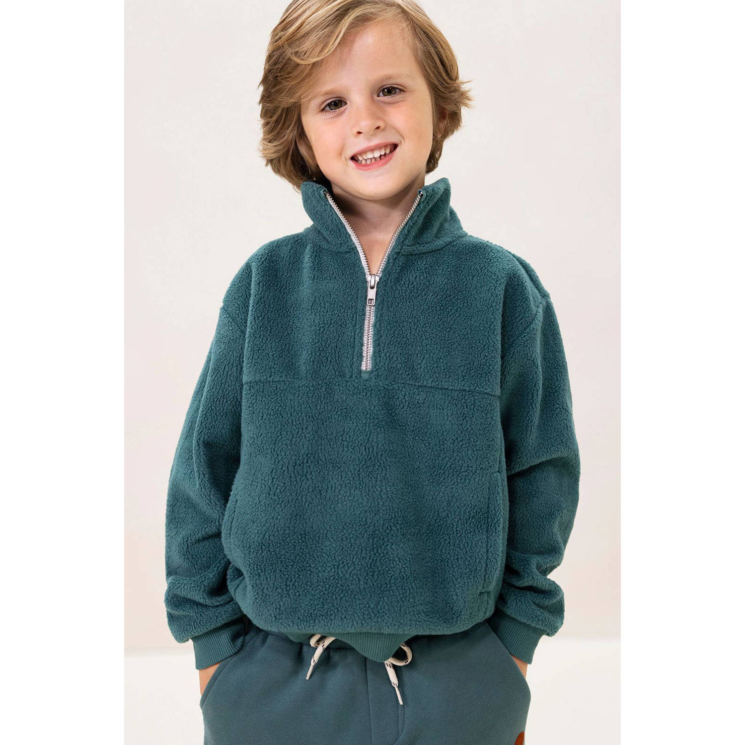 Sissy-Boy fleece sweater blauw