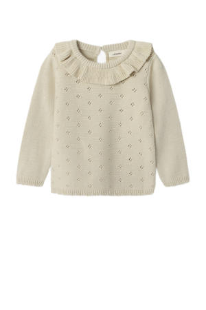 trui beige fijn gebreid