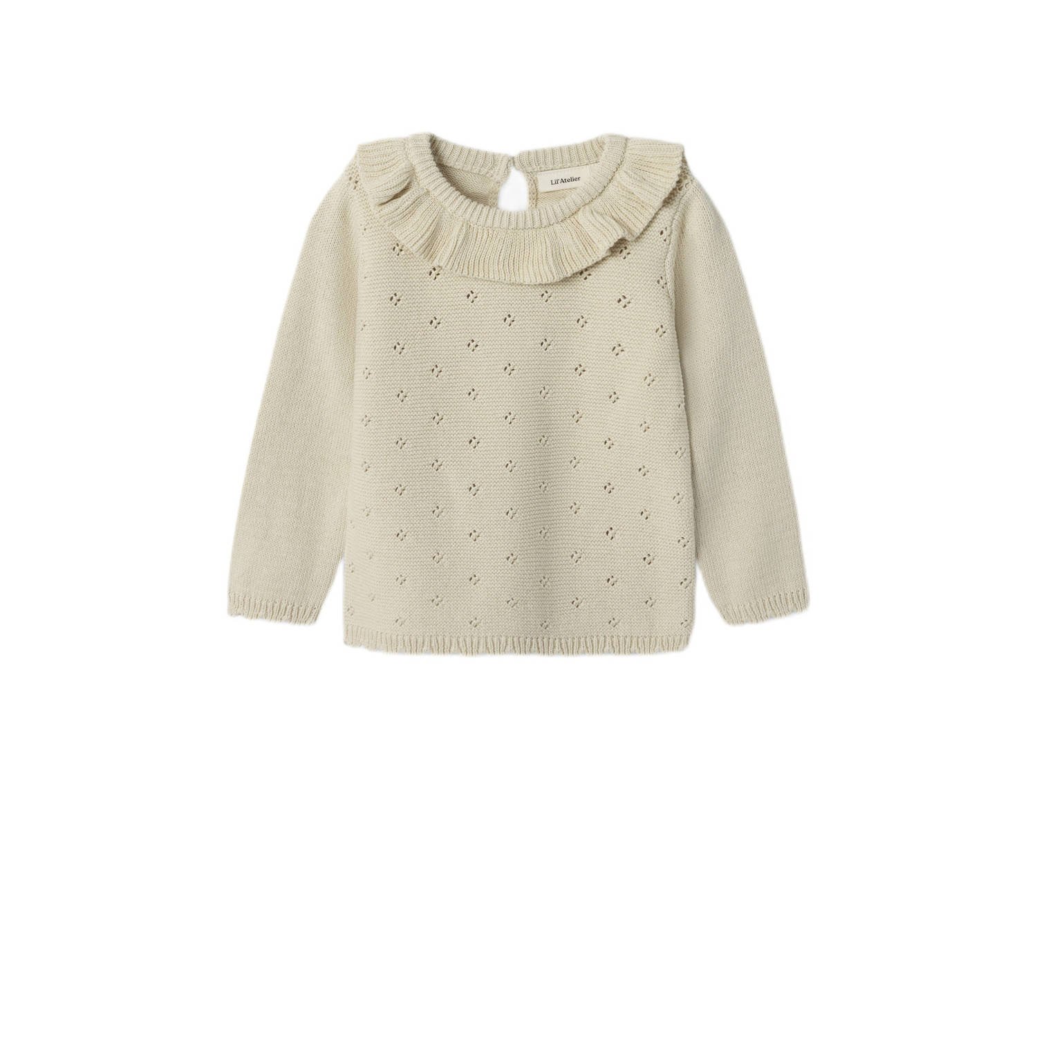 LIL' ATELIER MINI trui beige fijn gebreid
