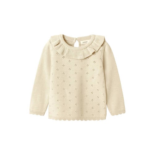 LIL' ATELIER MINI trui beige fijn gebreid afbeelding