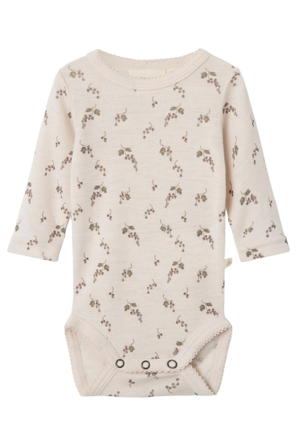 LIL' ATELIER BABY romper ecru/groen
