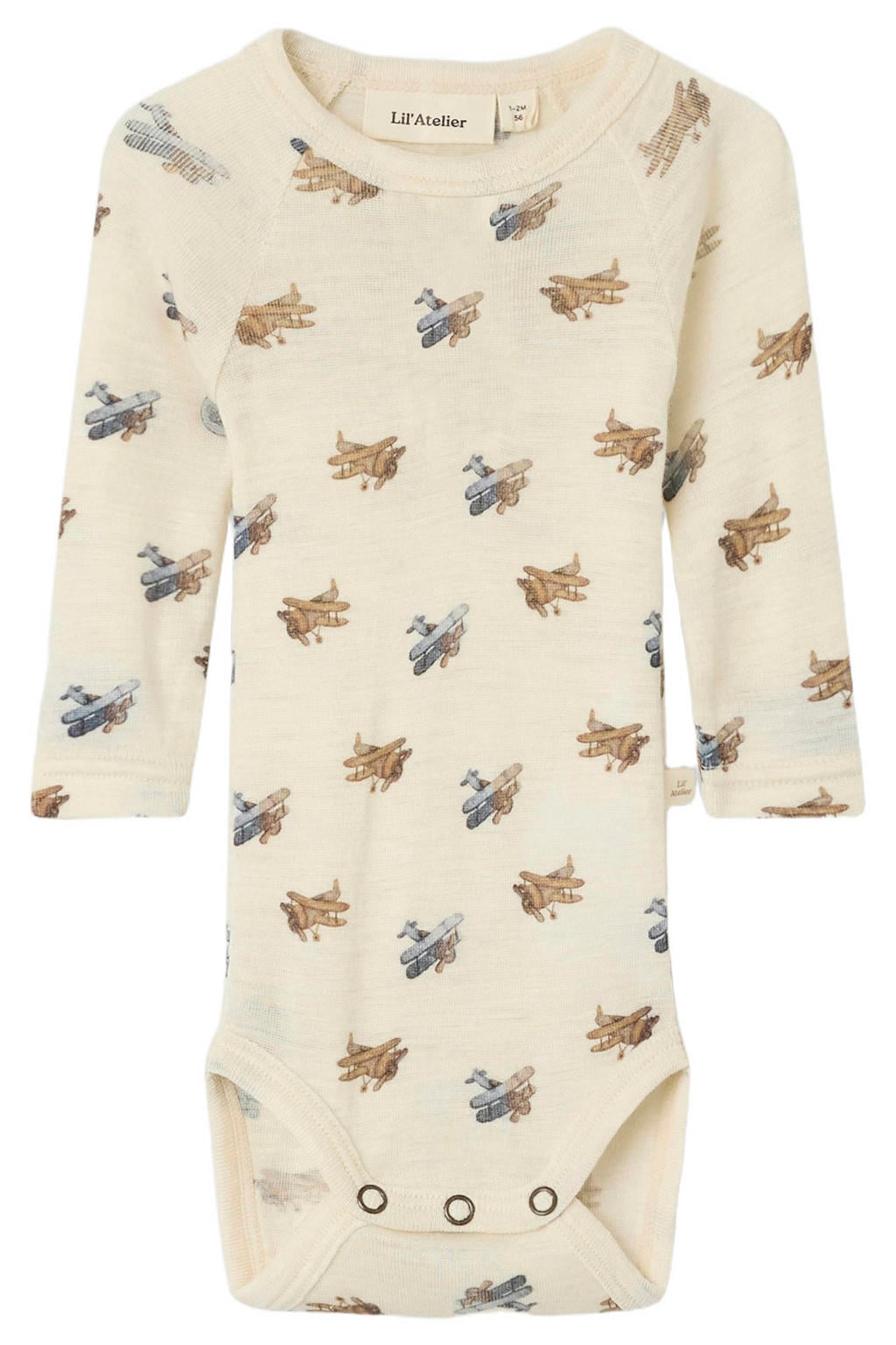 LIL' ATELIER BABY wollen romper ecru