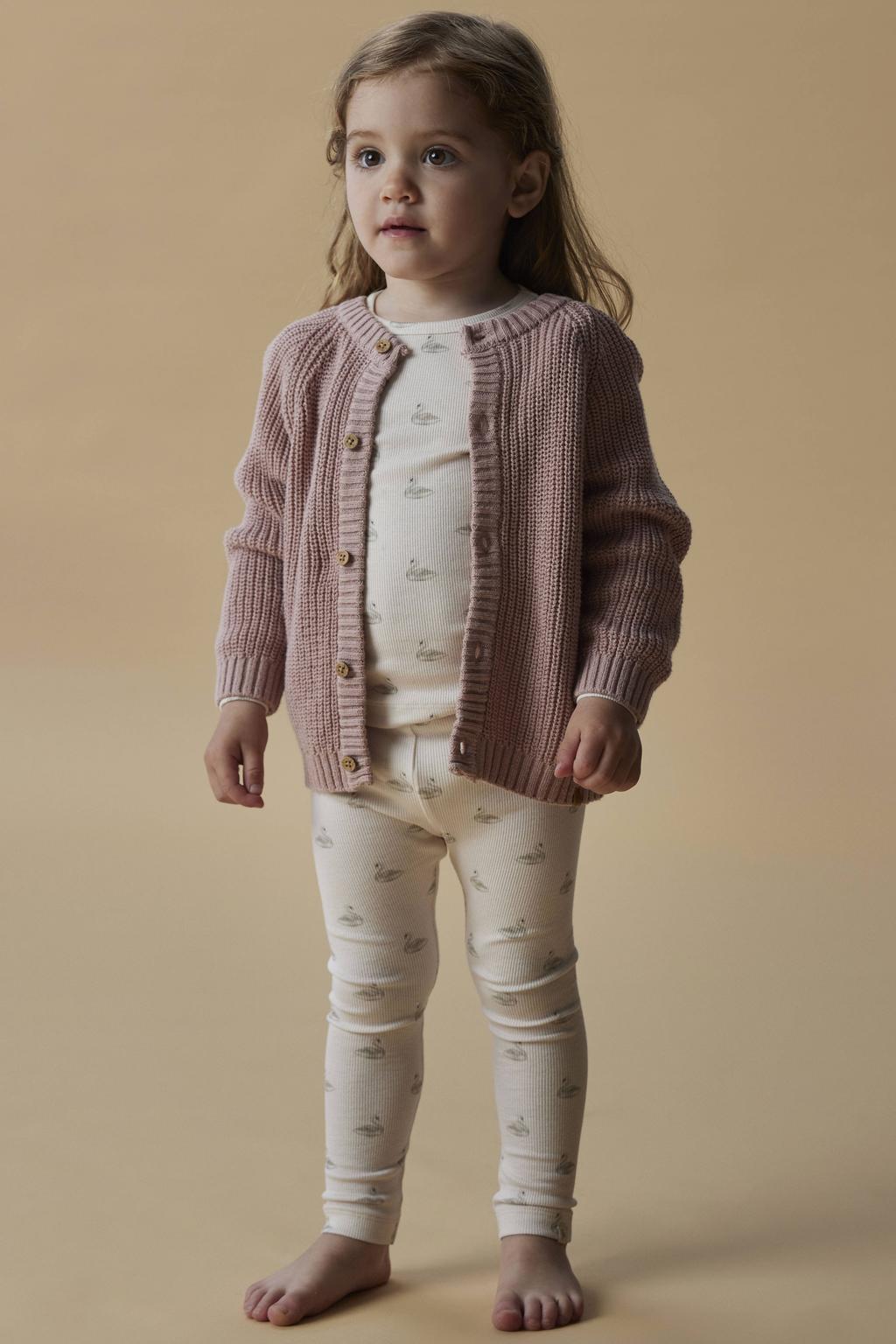 LIL' ATELIER MINI aansluitend longsleeve met ruches en print - ecru