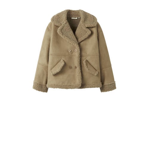 LIL' ATELIER MINI lammy coat bruin afbeelding