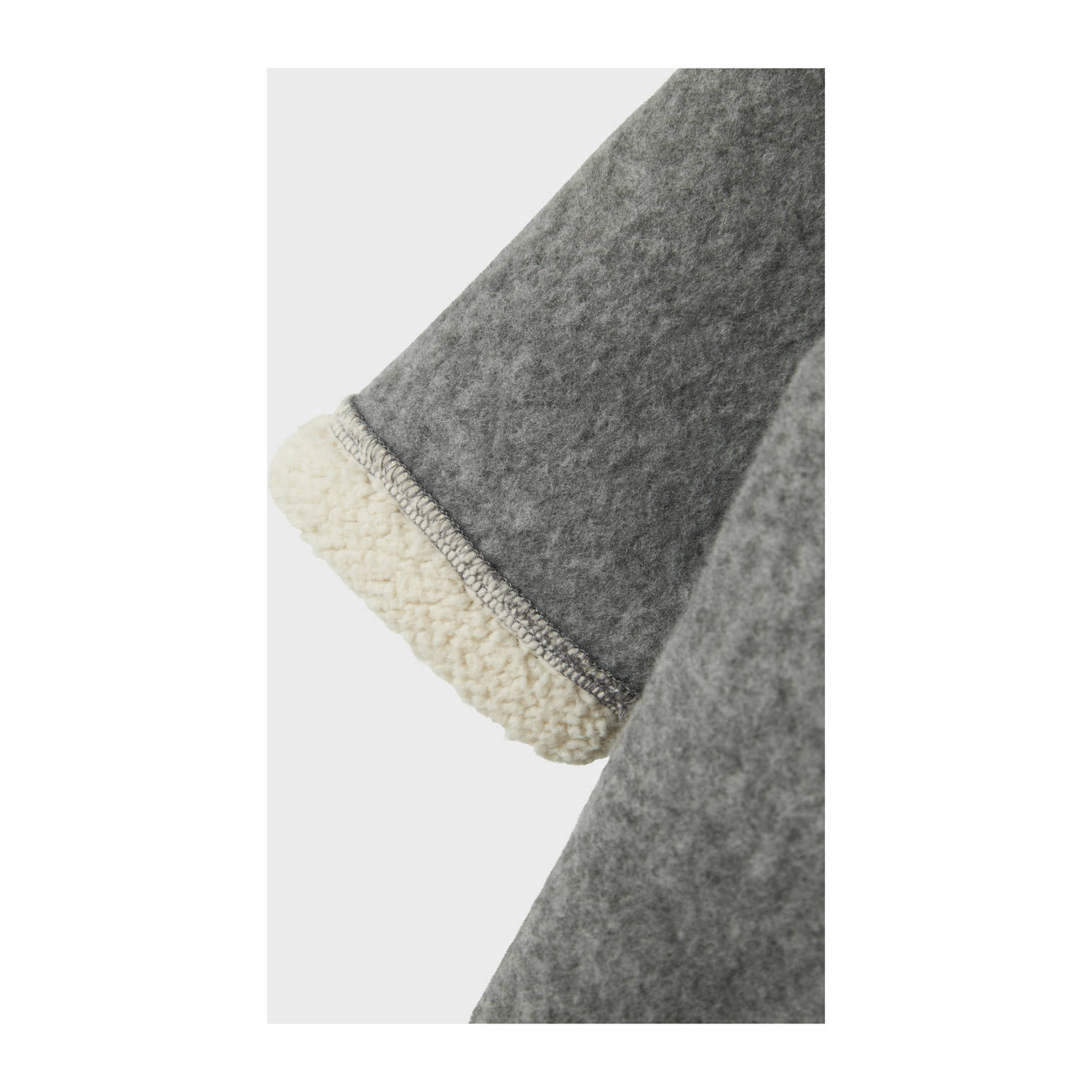 NAME IT BABY babypak met wol en teddy grijs beige