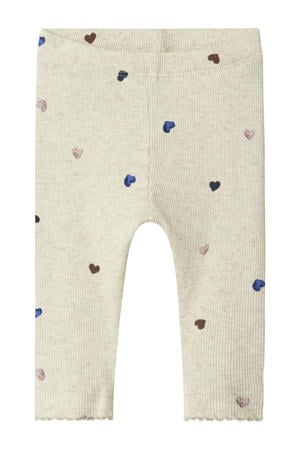 legging met hartjes beige