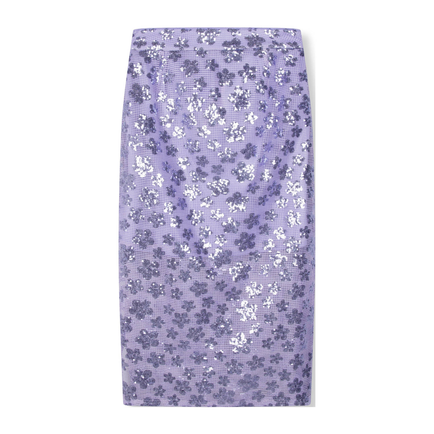 Refined Department midi rok met pailletten paars