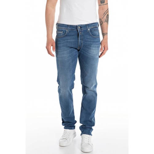 REPLAY GROVER straight leg jeans medium blue afbeelding