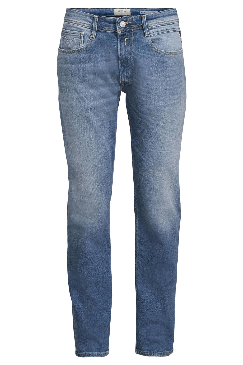 REPLAY ROCCO relaxed straight leg jeans medium blue