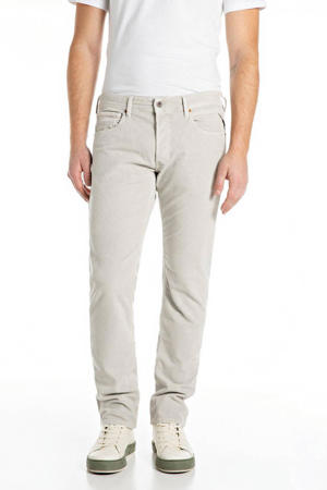 GROVER corduroy straight leg broek - grijs