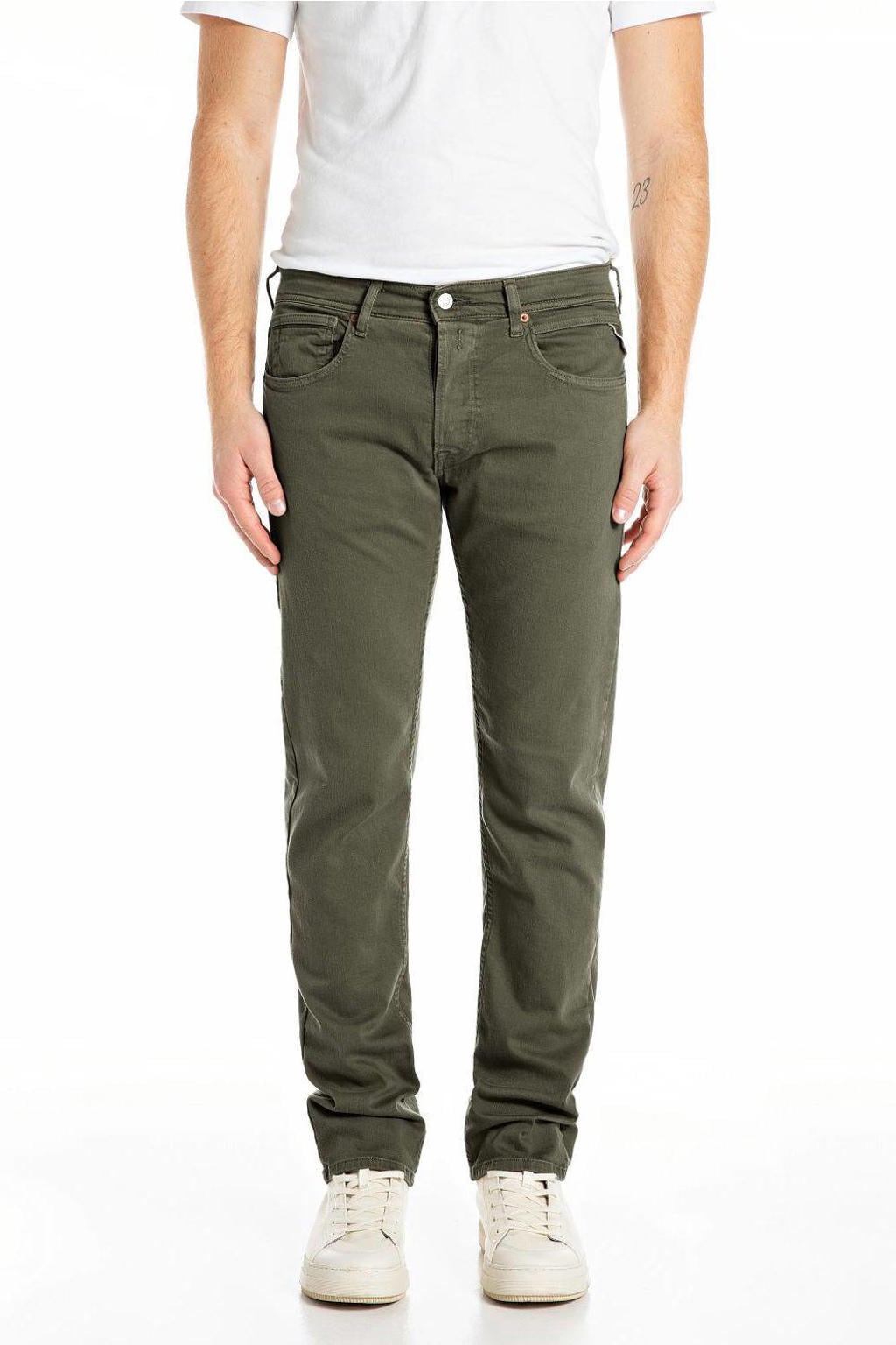 REPLAY GROVER straight leg jeans military green